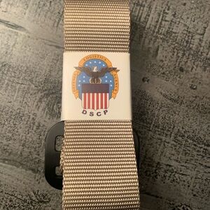 DSCP Tactical Tan Belt with Black Buckle, NWT, Size 46